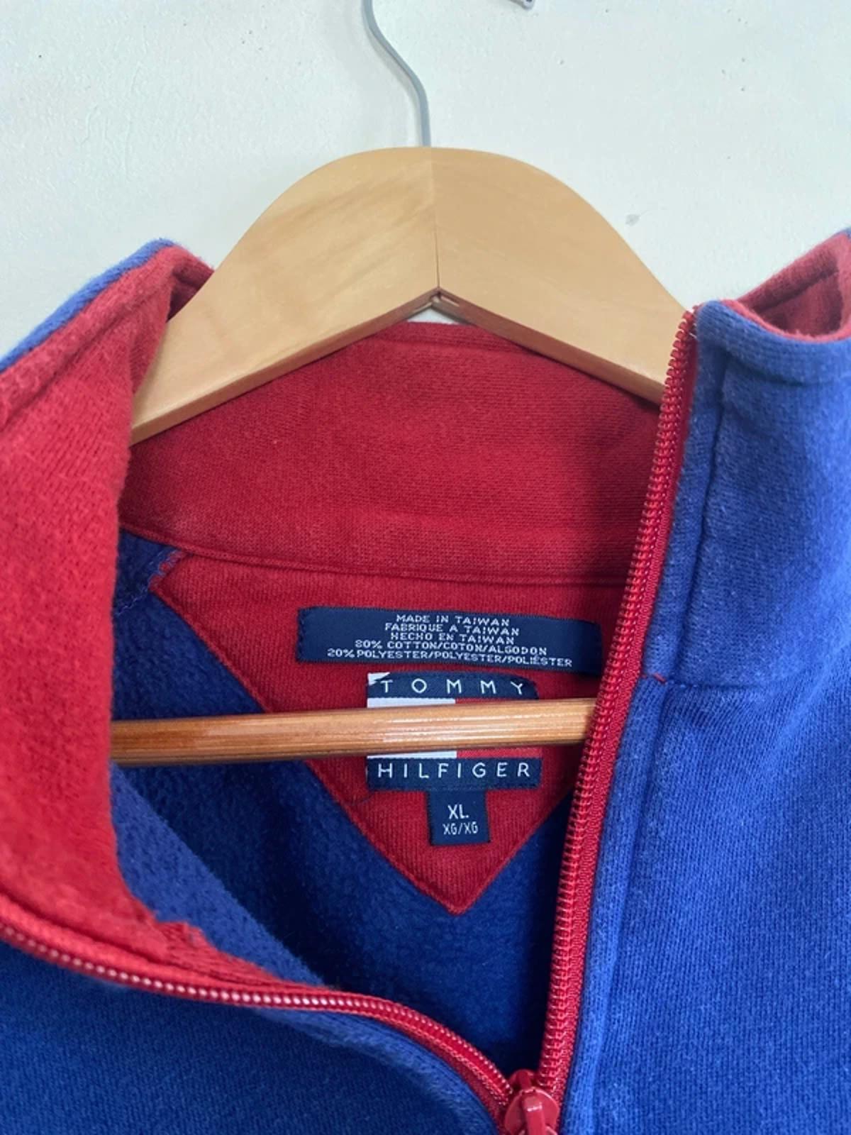 Vintage Tommy Hilfiger Athletics 1/4 Zip Jumper XL