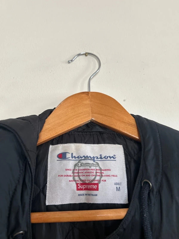 Supreme x Champion Pullover Parka Black Medium