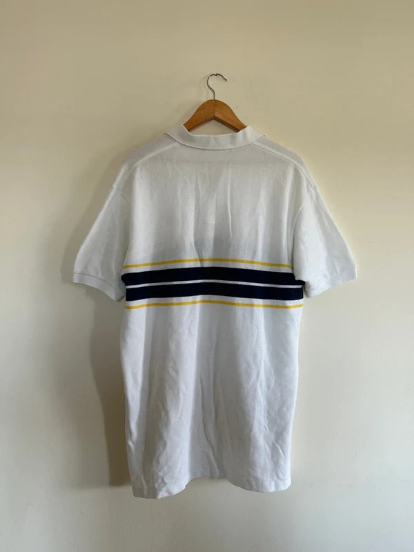Ralph Lauren Polo Shirt White/Navy/Yellow XL