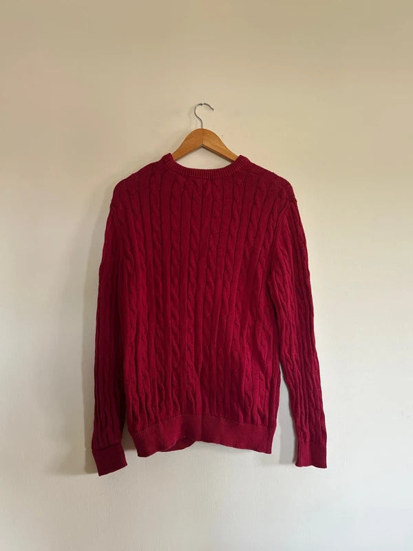 Ralph Lauren Cable Knit Jumper Red Large