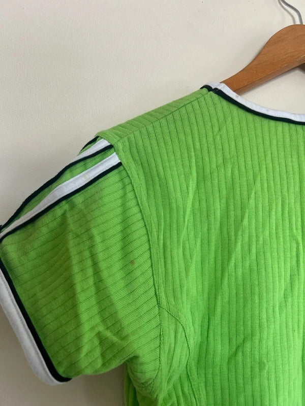 Vintage Adidas Women’s T-shirt Green Small