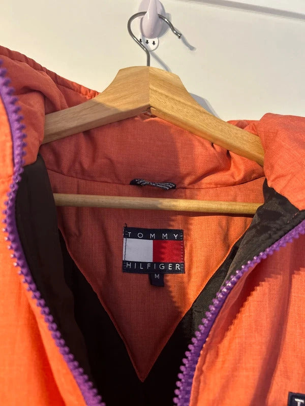Vintage Tommy Hilfiger Ski Jacket Orange/Purple Medium