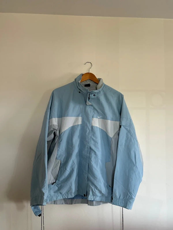 Vintage Nike Zip Up Windbreaker Blue Large