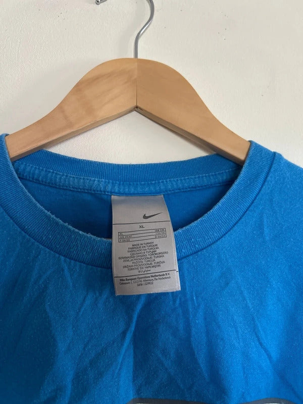 Vintage Nike Spell Out T-shirt Blue XL
