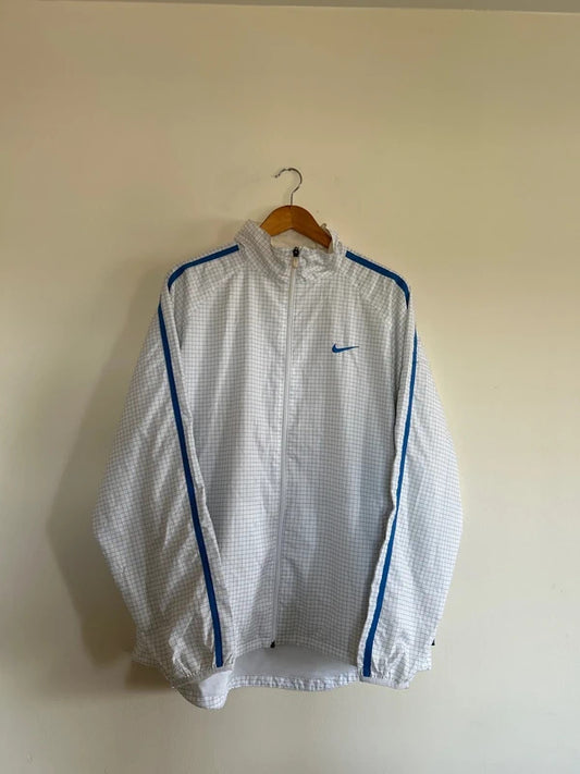 Vintage Nike Track Jacket White/Blue XL