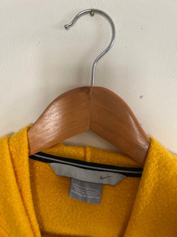Vintage Nike Spell Out Hoodie Yellow Large