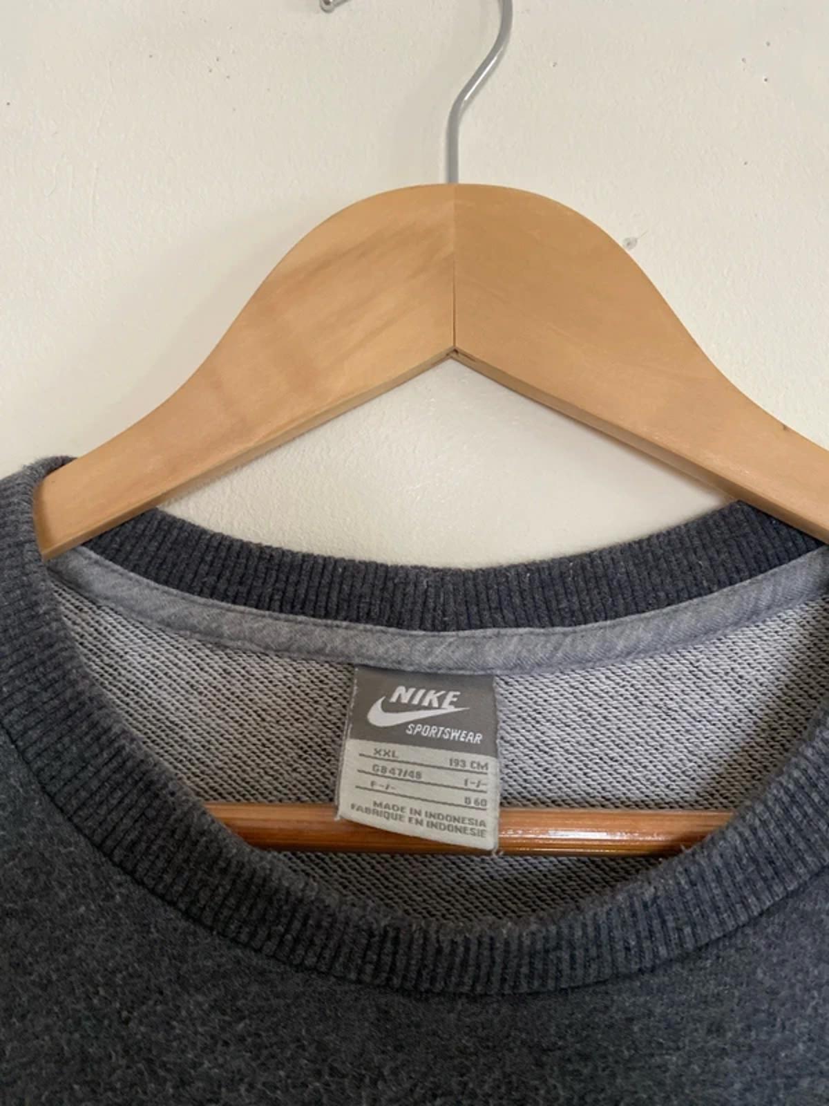 Vintage Nike Spell Out Crewneck Jumper Grey XXL