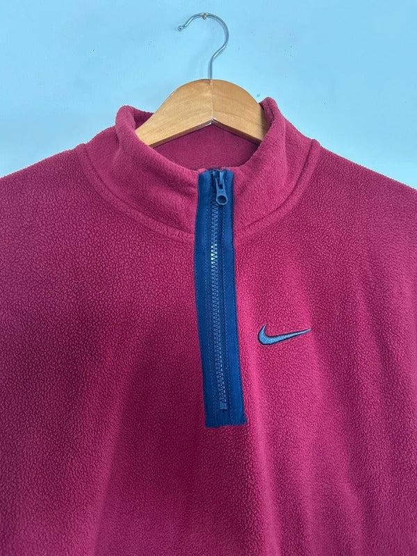 Nike 1/4 Zip Fleece Burgundy Medium