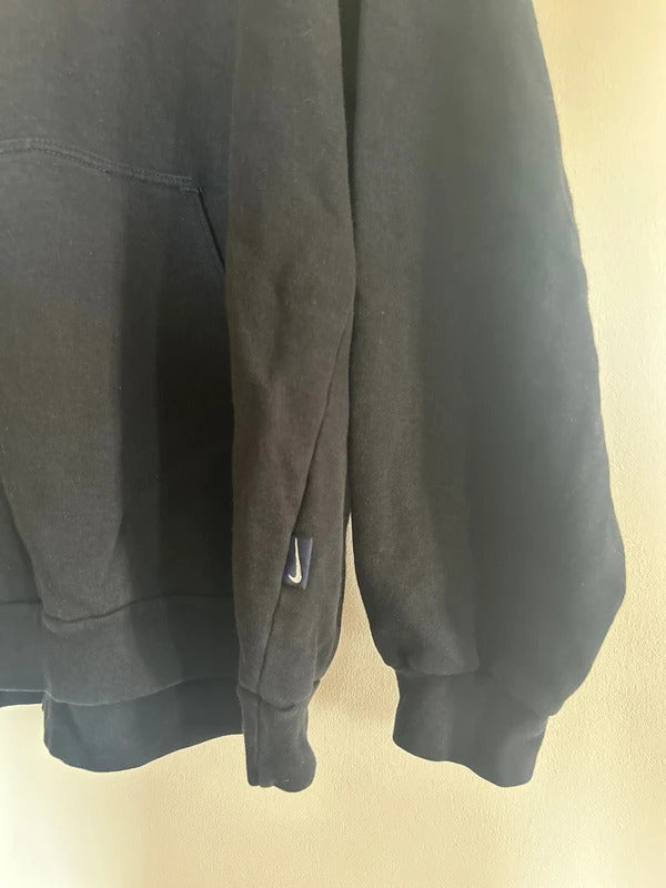 Vintage Nike Small Swoosh Hoodie Black XL