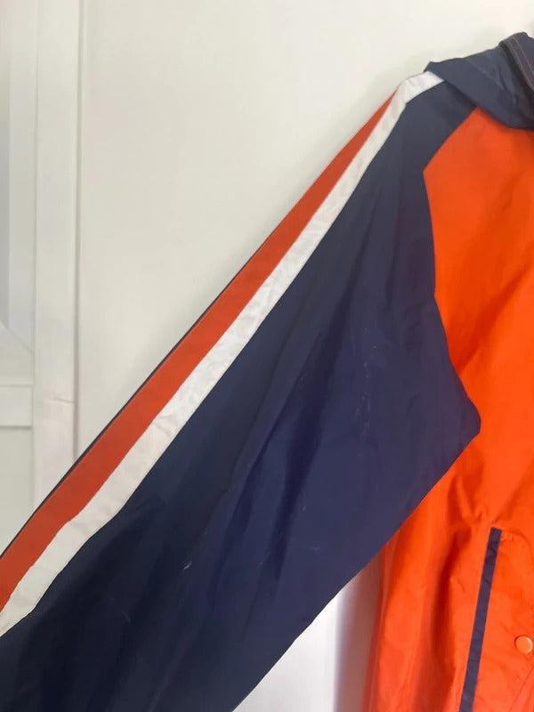 Vintage Nike Windbreaker Orange/Navy Large
