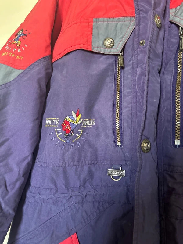 Vintage 80s Trespass White Mountain Ski Jacket Medium