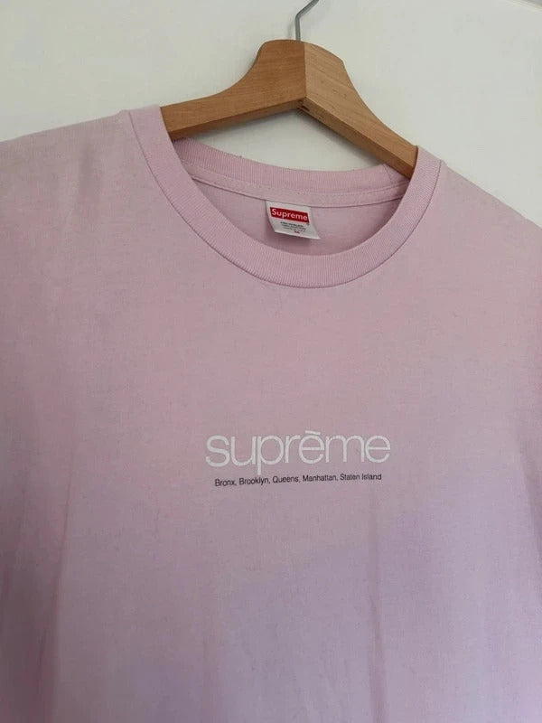 Supreme Five Boroughs T-shirt Light Pink Medium