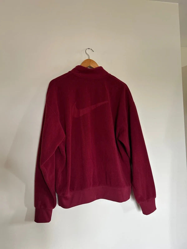 Nike 1/4 Zip Fleece Burgundy Medium