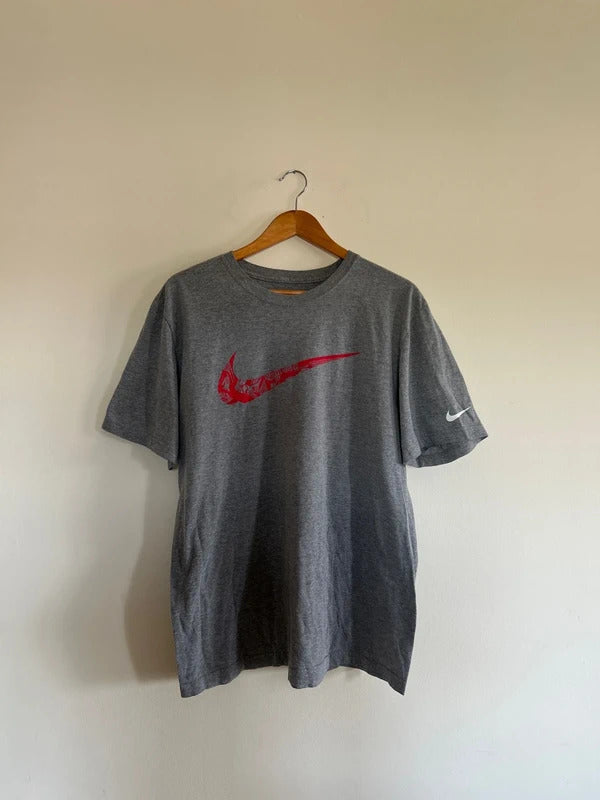 Vintage Nike Swoosh T-shirt Grey XL