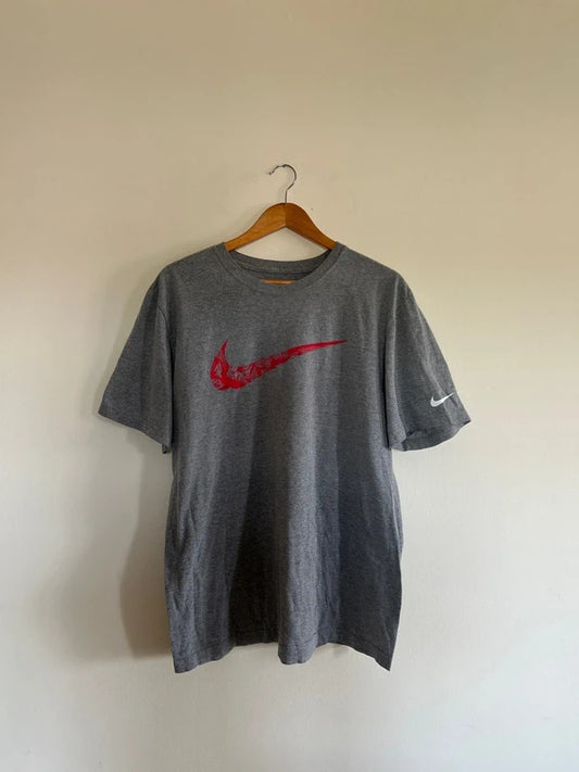 Vintage Nike Swoosh T-shirt Grey XL