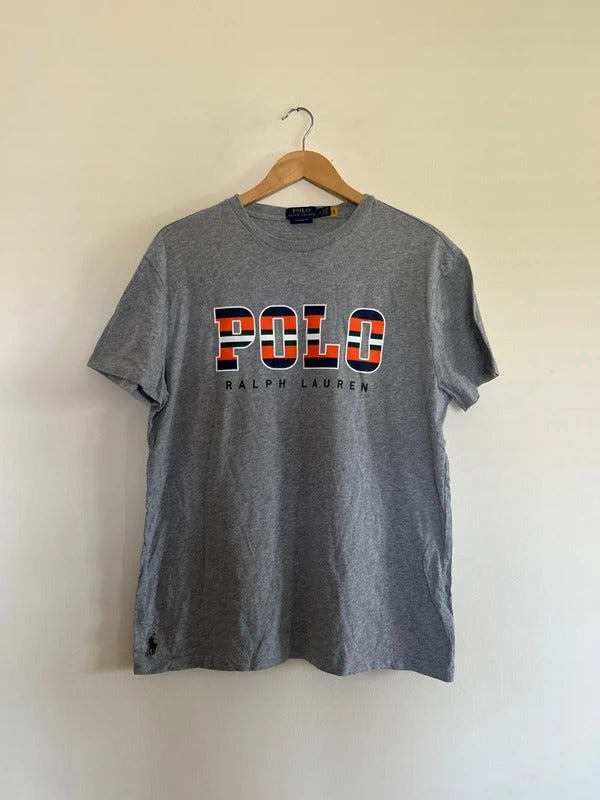 Ralph Lauren Polo Spell Out T-shirt Grey Medium