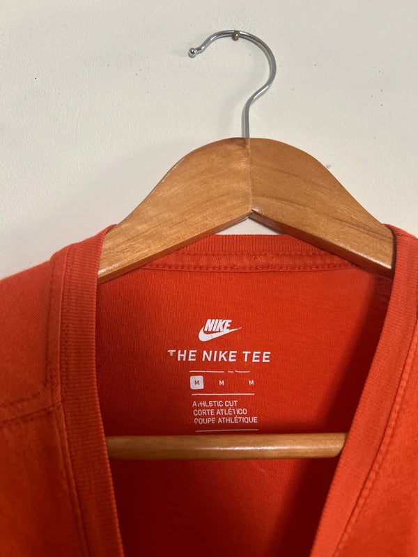 Nike Embroidered Logo T Shirt Orange Medium