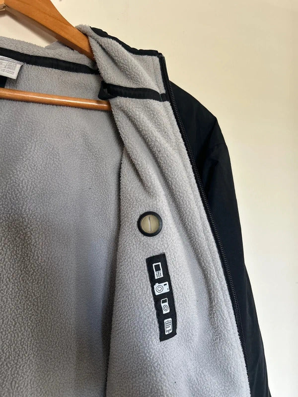 Vintage Nike Fleece Lined Jacket Black Medium