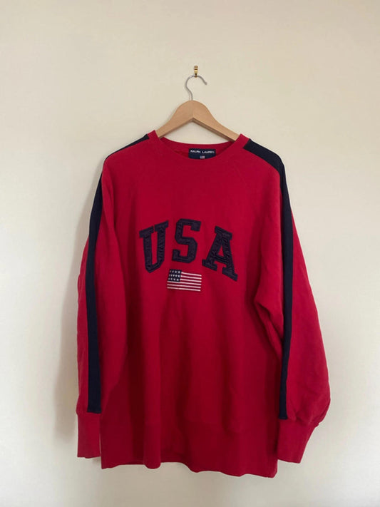 Ralph Lauren USA Crewneck Jumper Large