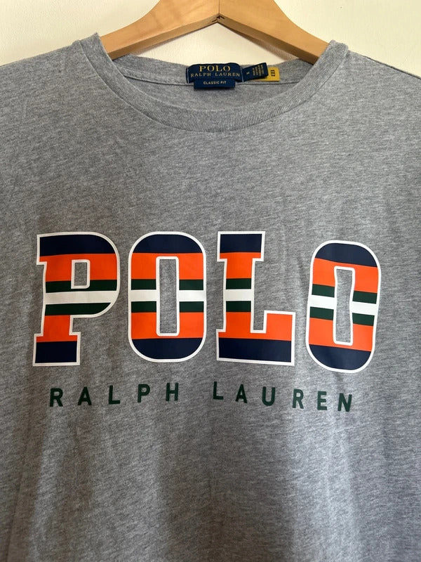 Ralph Lauren Polo Spell Out T-shirt Grey Medium