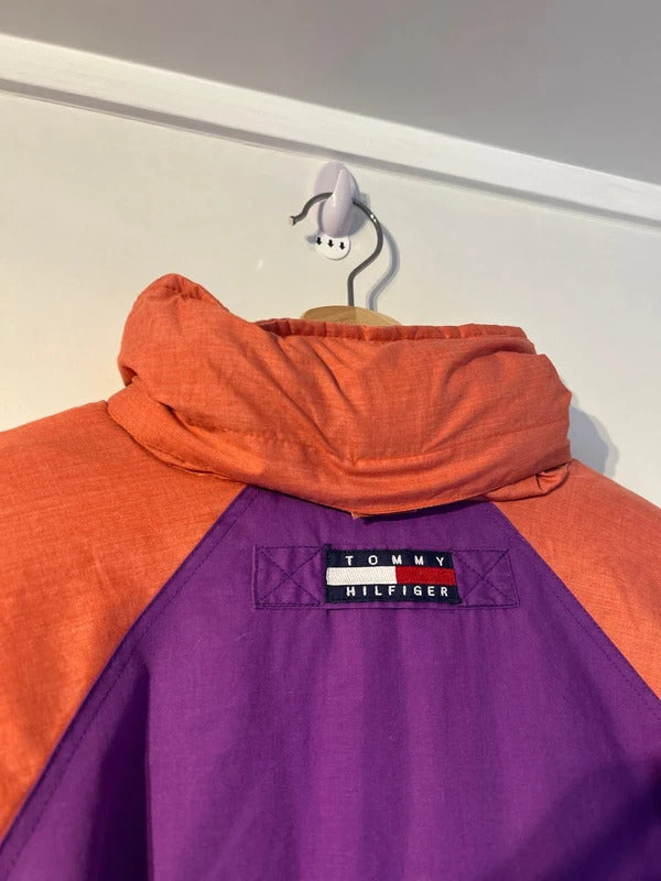 Vintage Tommy Hilfiger Ski Jacket Orange/Purple Medium