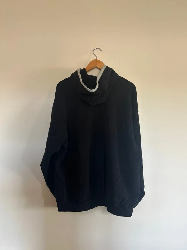 Vintage Nike Small Swoosh Hoodie Black XL