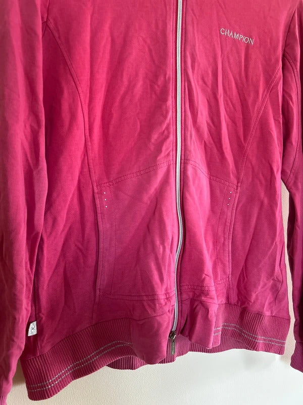 Vintage Champion Women’s Zip Up Jacket Pink Medium