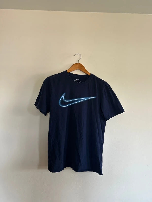 Vintage Nike Swoosh T-shirt Navy Medium