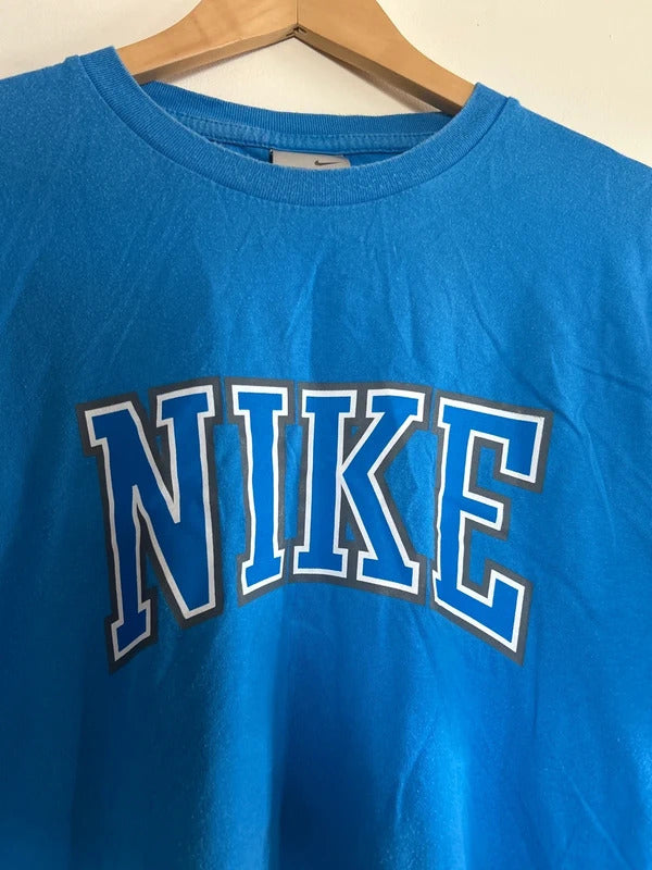 Vintage Nike Spell Out T-shirt Blue XL