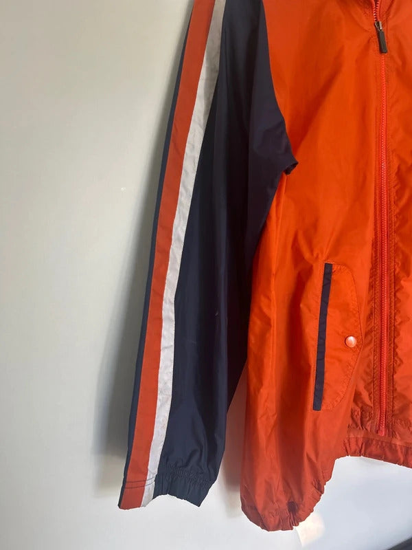 Vintage Nike Windbreaker Orange/Navy Large