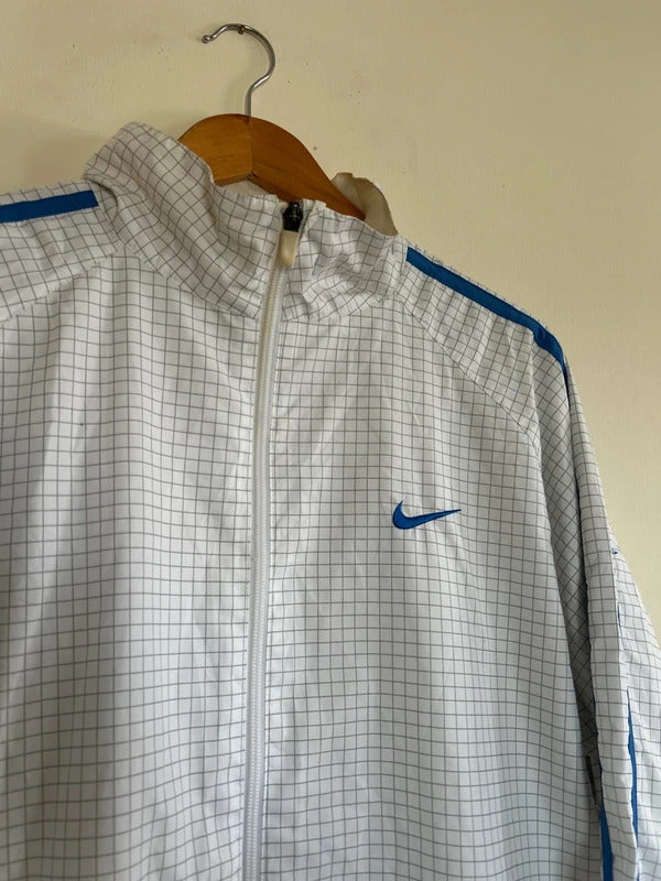 Vintage Nike Track Jacket White/Blue XL