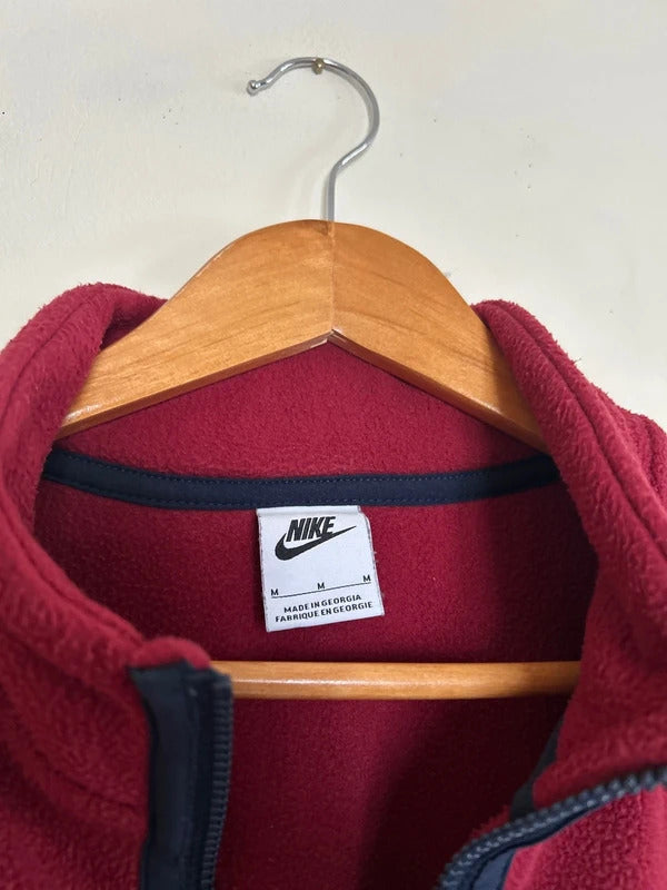 Nike 1/4 Zip Fleece Burgundy Medium