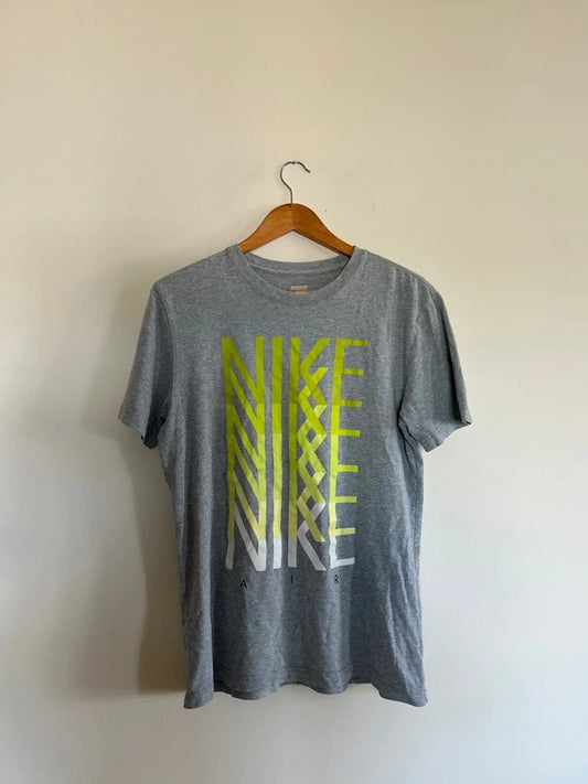 Vintage Nike Air Print T-shirt Grey Large