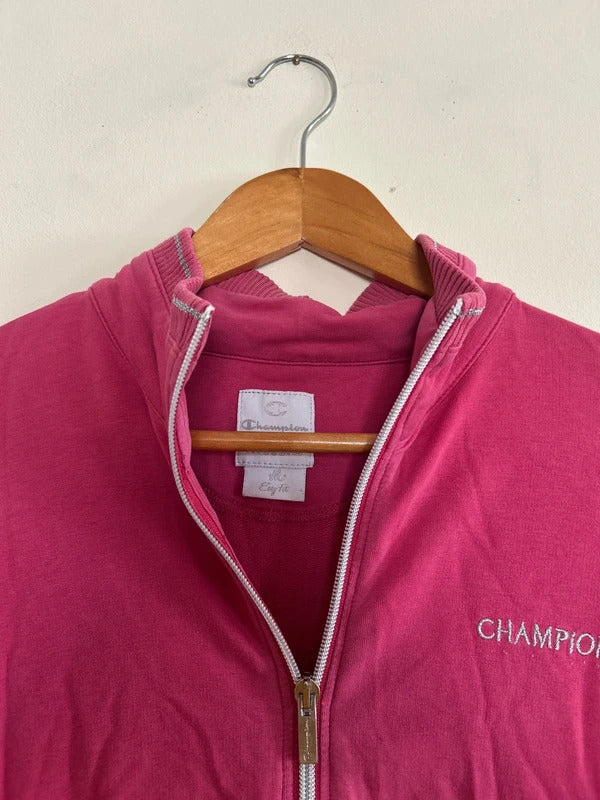 Vintage Champion Women’s Zip Up Jacket Pink Medium