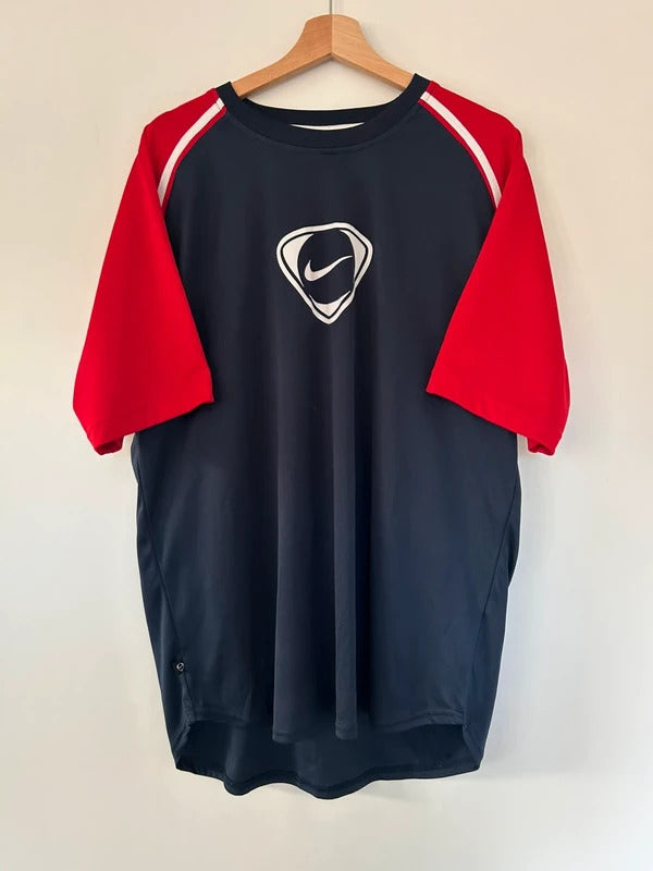 Vintage Nike Football T-shirt Navy/Red XL