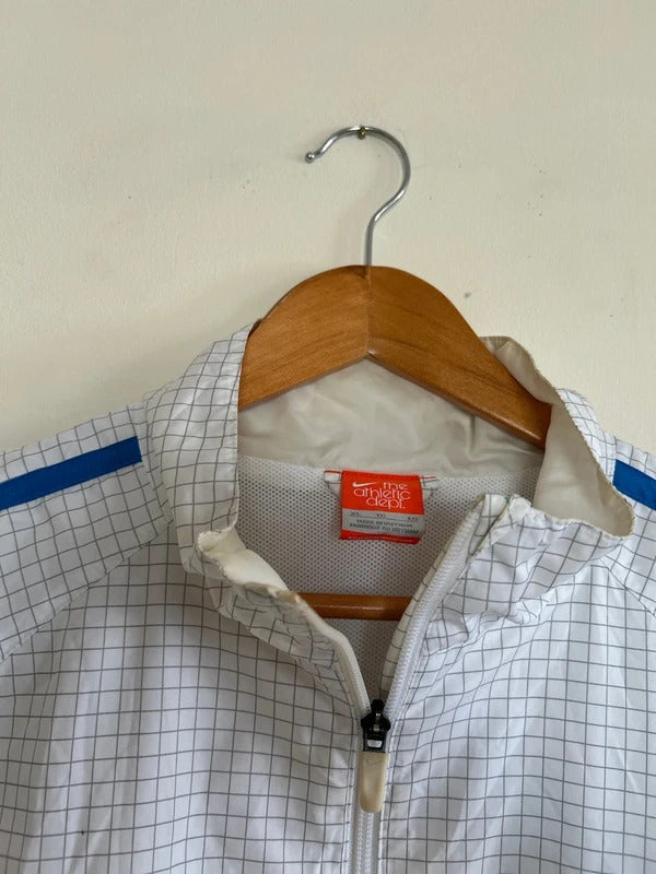 Vintage Nike Track Jacket White/Blue XL