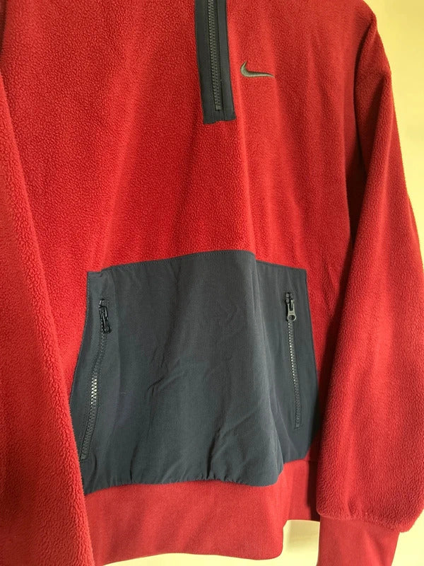 Nike 1/4 Zip Fleece Burgundy Medium