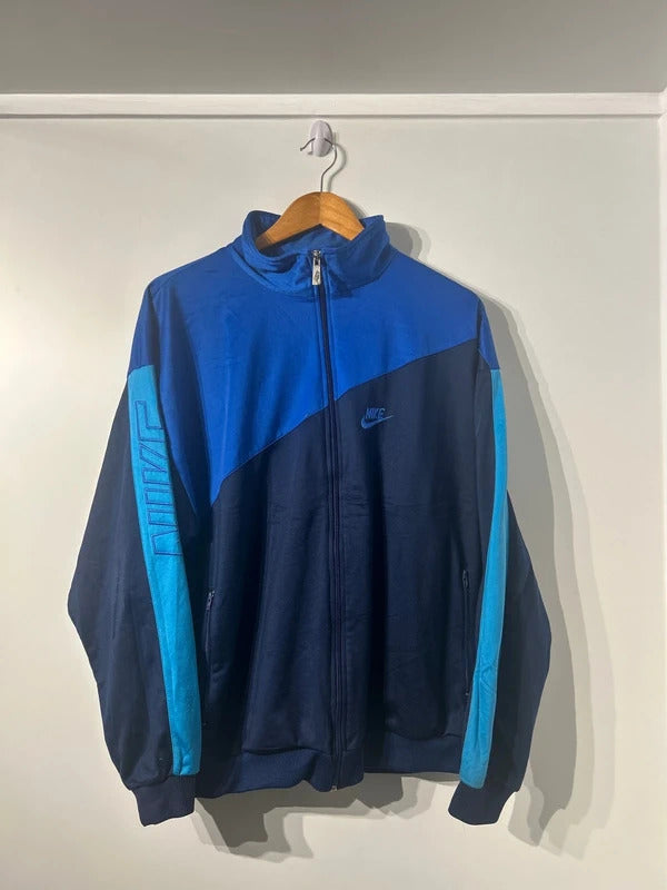 Vintage Nike Zip Up Jacket Blue/Black Large