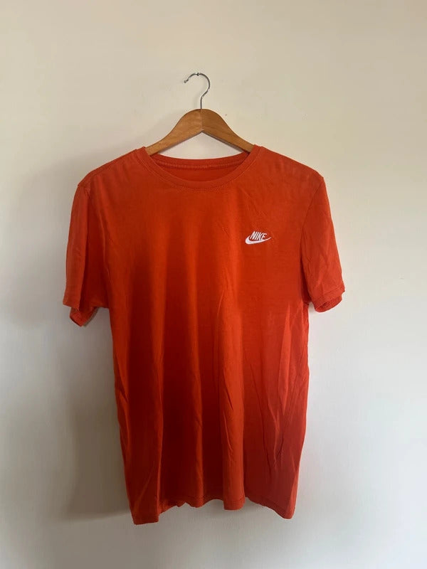 Nike Embroidered Logo T Shirt Orange Medium