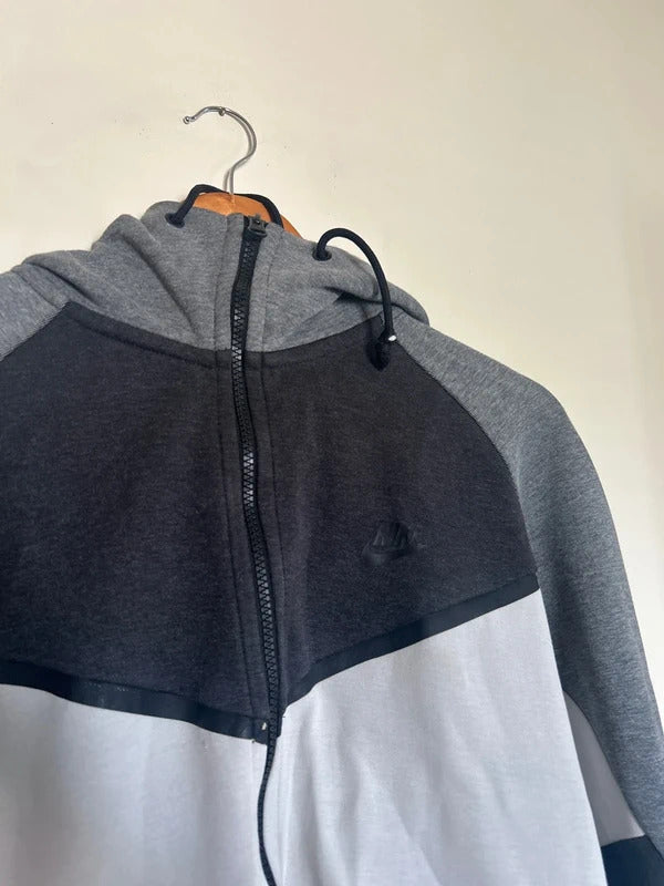 Vintage Nike Zip Up Jacket White/Black/Grey XL