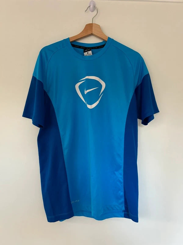 Vintage Nike Football T-shirt Blue Large