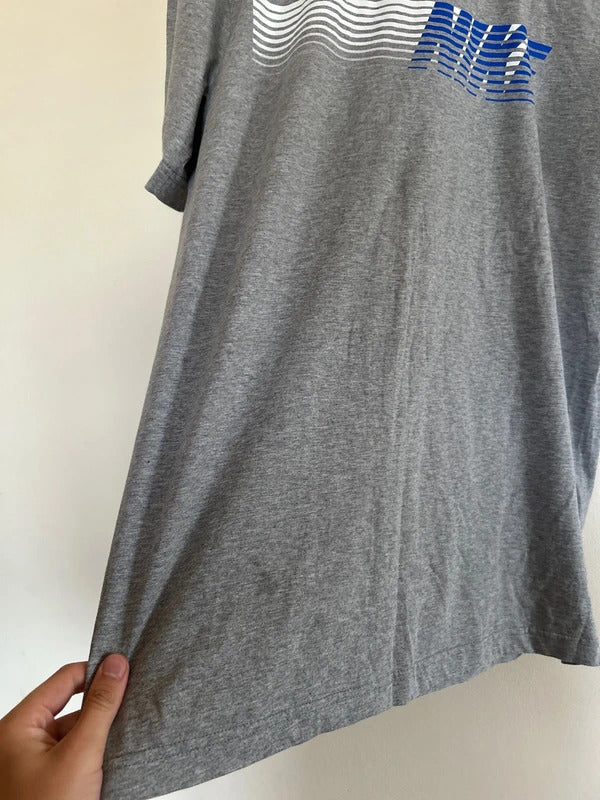 Vintage Nike Print T-shirt Grey Large