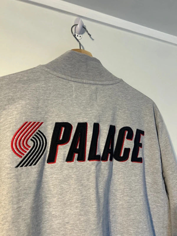 Palace Blazed Zip Bomber Jacket Grey Medium