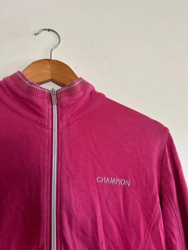 Vintage Champion Women’s Zip Up Jacket Pink Medium