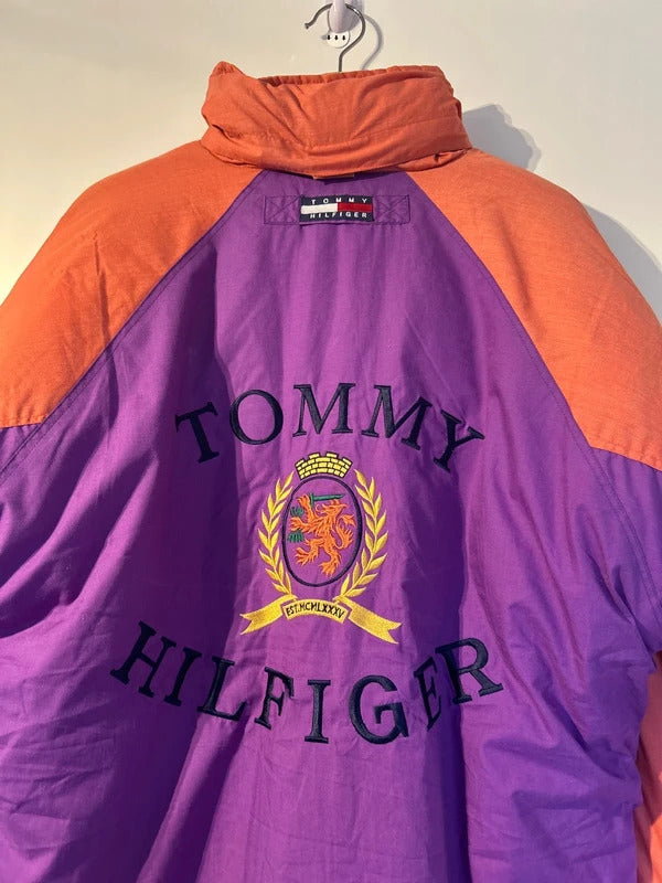 Vintage Tommy Hilfiger Ski Jacket Orange/Purple Medium
