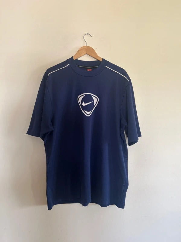 Vintage Nike Total 90 Football Shirt Navy XL