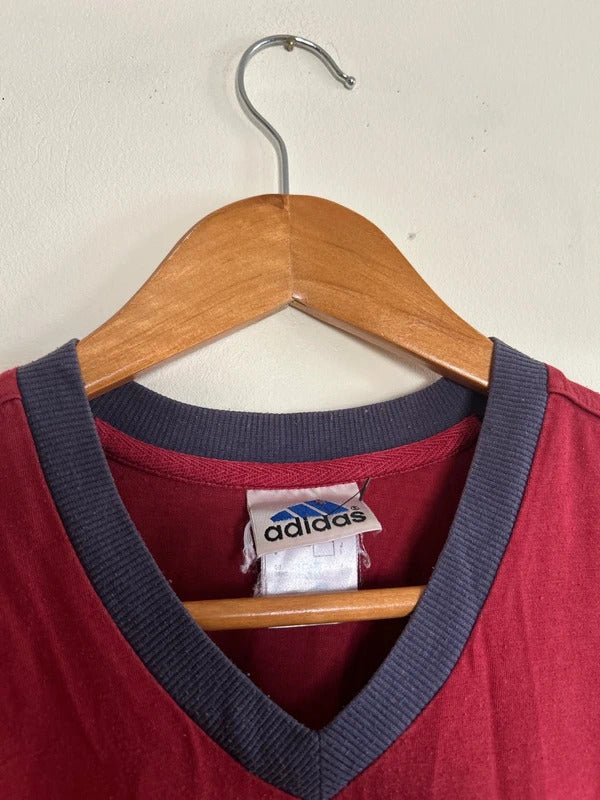Vintage Adidas T-shirt Red Medium