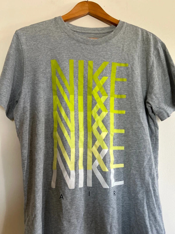 Vintage Nike Air Print T-shirt Grey Large