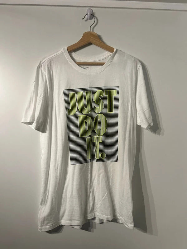 Vintage Nike Just Do It T-shirt White Medium