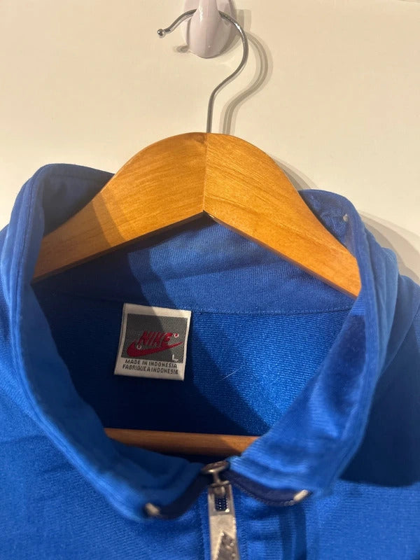Vintage Nike Zip Up Jacket Blue/Black Large